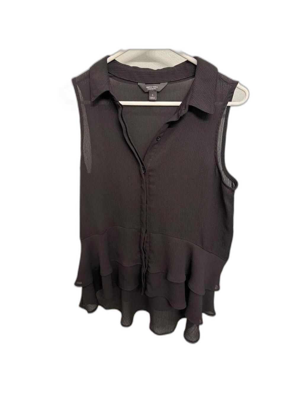 Vera Wang Women's Black Blouse